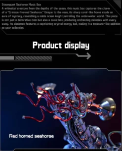3D Metal Steampunk Seahorse Music Box Assembly Model Kit