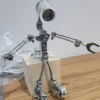 3D Metal Steampunk Sparkling Silver Mechanical Lamp Model