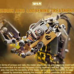 3D Protoss Mecha Metal Model With Light Steampunk DIY Assembly Jigsaw Crafts 1020+Pcs