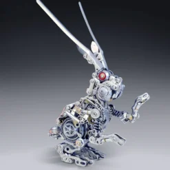 3D Puzzle DIY Model Kit Jigsaw Metal Punk Mechanical Rabbit Model Mechanical Assembly Crafts-500PCS