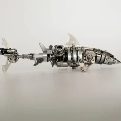 3D Puzzle Model Kit Mechanical Shark with Display Platform Metal Games DIY Assembly Jigsaw Crafts Creative Gift-209PCS