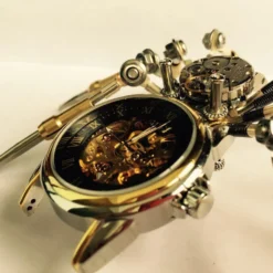 3D Puzzle Model Kit Spider Shaped Mechanical Clock Model Creative Gift