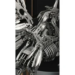 3D Stainless Steel Mechanical Unicorn DIY Assembly Model Kit, Desktop Decoration Gift for Adults and Collectors
