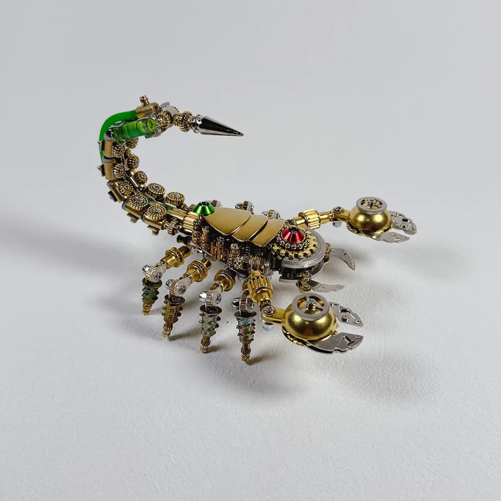 3D Steampunk Metal Mechanical War Scorpion Model Kit - 450PCS+