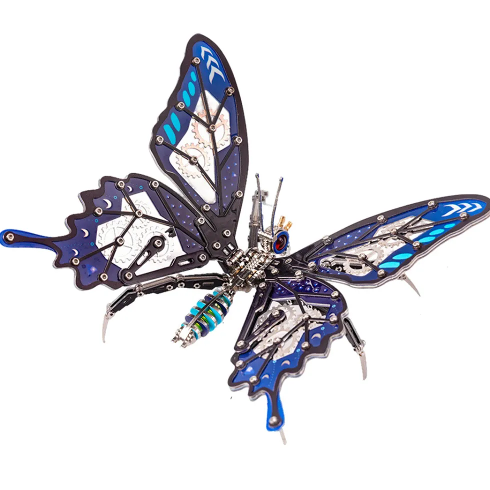 3D Steampunk Metal Mechanical Butterfly Model Kit-100+PCS