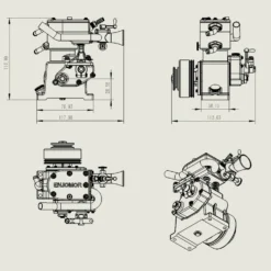 ENJOMOR 10cc Flathead Engine Single Cylinder 4 Stroke L Head Sidevalve Engine Water-cooled Gasoline Engine Internal Combustion Engine