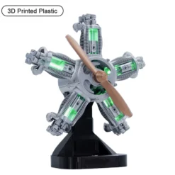 ENJOMOR 3D Printed Radial Five-Cylinder Engine Model Kit that Works- Build Your Own Radial Engine