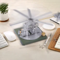 ENJOMOR Stirling Helicopter Model Kit Gamma Hot Air Stirling Engine Model DIY Assembly Model STEM Educational Toy