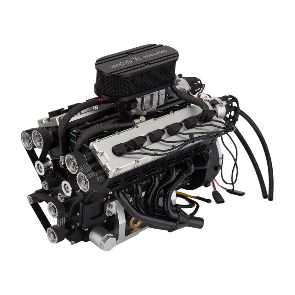 ENJOMOR V12 Engine GS-V12 72CC DOHC 4-Stroke 12-Cylinder 48-Valve Water-Cooled Electric Start Gasoline Engine Model - V12 Engine Model That Works