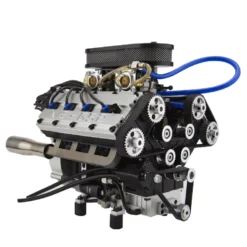 ENJOMOR V8 GS-V8 78CC DOHC Four-Stroke V-Shaped Eight-Cylinder Water-cooled Electric Gasoline Internal Combustion Engine Model - V8 Engine Model That Works