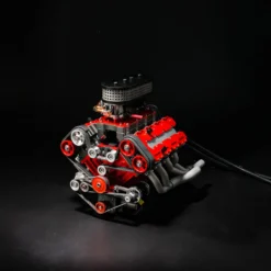 ENJOMOR V8 GS-V8 78CC DOHC Four-Stroke V-Shaped Eight-Cylinder Water-cooled Electric Gasoline Internal Combustion Engine Model - V8 Engine Model That Works