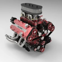 ENJOMOR V8 GS-V8 78CC DOHC Four-Stroke V-Shaped Eight-Cylinder Water-cooled Electric Gasoline Internal Combustion Engine Model - V8 Engine Model That Works