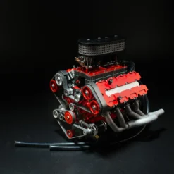 ENJOMOR V8 GS-V8 78CC DOHC Four-Stroke V-Shaped Eight-Cylinder Water-cooled Electric Gasoline Internal Combustion Engine Model - V8 Engine Model That Works