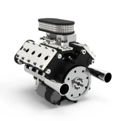 ENJOMOR V8 GS-V8 78CC DOHC Four-Stroke V-Shaped Eight-Cylinder Water-cooled Electric Gasoline Internal Combustion Engine Model - V8 Engine Model That Works