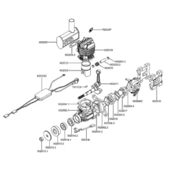EPHIL XG-20cc-S Glow Plug Two-Stroke Single Cylinder Gasoline Engine Model for Fixed-Wing Aircraft Models
