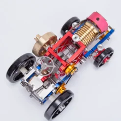 Flame Eater Vacuum Engine Stirling Wheel Tractor Model Educational Mechanical Vehicle Artwork