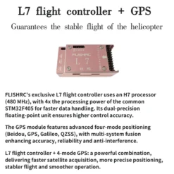 FLISHRC Airwolf Pro FL500 500-Class 6CH Scale RC Helicopter with L7 Flight Controller & 4-Mode GPS, 2.4GHz RTF