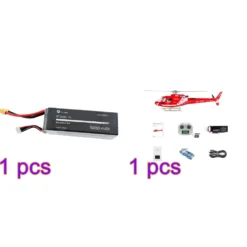 FLYWING AS350 470 Class 2.4G 6CH Quik-Release 3-Rotor Scale RC Military Helicopter Model with ACE Flight Controller, GPS Positioning & Left/Right-Hand Control (RTF Version)