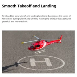 FLYWING AS350 470 Class 2.4G 6CH Quik-Release 3-Rotor Scale RC Military Helicopter Model with ACE Flight Controller, GPS Positioning & Left/Right-Hand Control (RTF Version)