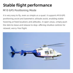 FLYWING BELL-407 470 Size 2.4G 6CH Military RC Helicopter Model With ACE Flight Controller, GPS, Quick Release Rotors and Adjustable Left/Right-Handed Controls (RTF Version)