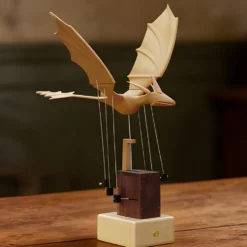 Handcrafted Wooden Western Fire Dragon Dynamic Model - Desktop Stress Relief Display (Non-Music Box)