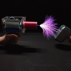 Handheld Tesla Coil with 10cm Long Arc Artificial Lightning Generator Educational Science Experiment - US Plug