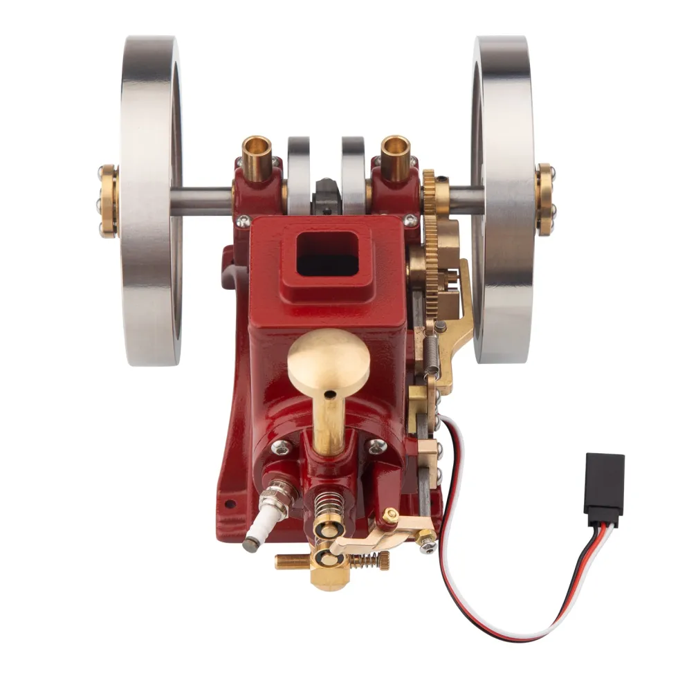 Hit and Miss Engine 6cc Metal Single Cylinder 4-Stroke IC Engine with Ignition Device Gift Collection