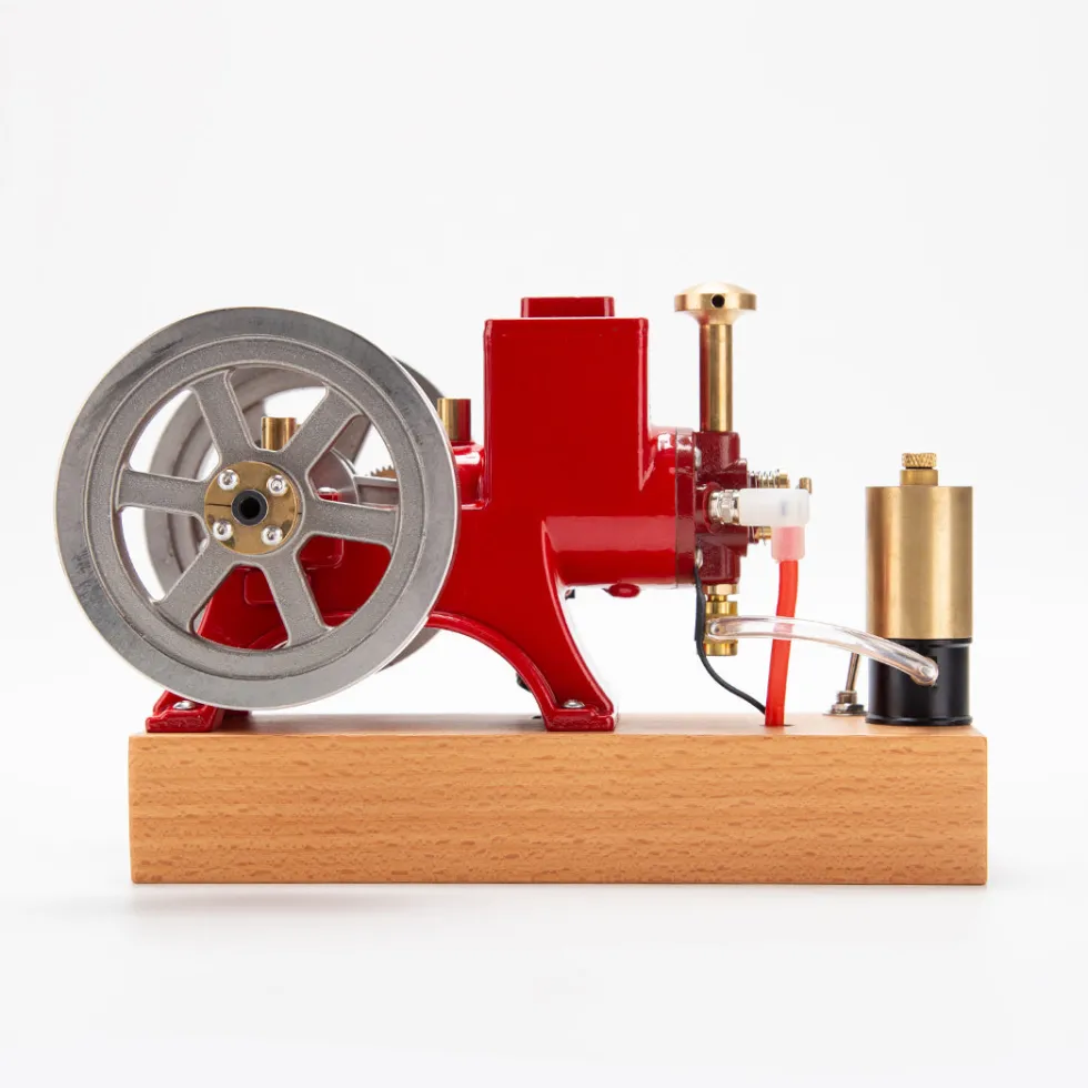 Hit and Miss Engine 6cc Metal Single Cylinder 4-Stroke IC Engine with Ignition Device Gift Collection