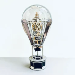 Hot Air Balloon Tourbillon Mechanical Art Sculpture-Kinetic Desk Decor Model, Stress Relief Toy & Creative Gift