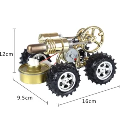 Hot Air Stirling Engine Car Engine Model Science Experiment Educational Toy