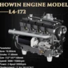 HOWIN L4 Engine 17.2cc SOHC Inline 4 Cylinder 4 Stroke Water-cooled Electric Nitro IC Engine Model