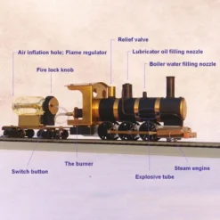 1:87 H0 Scale Live Steam Locomotive Model Train Engine with Steam Engine Boiler Fuel Tank