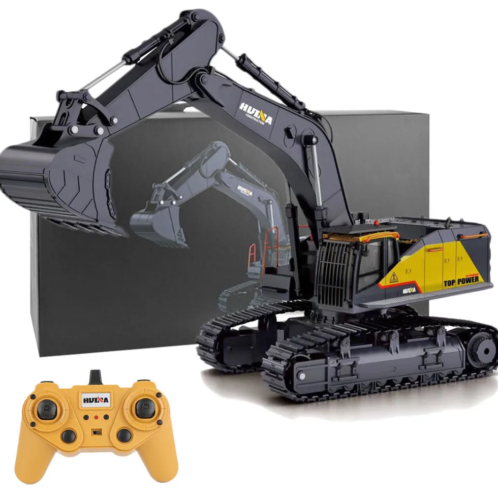 HUINA 1:14 22CH 2.4G RC Excavator Engineering Vehicle Model Alloy Construction Truck Unique Gift Collection
