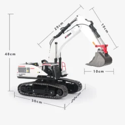 HUINA 1:14 22CH 2.4G RC Excavator Model 4-in-1 Alloy Remote Controll Crusher Construction Vehicles Toy