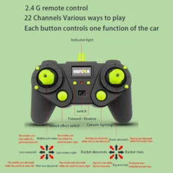 HUINA 1: 14 22CH 2.4G RC Excavator Remote Control Truck Engineering Vehicle Model Unique Gift for Kids, Teens and Adults