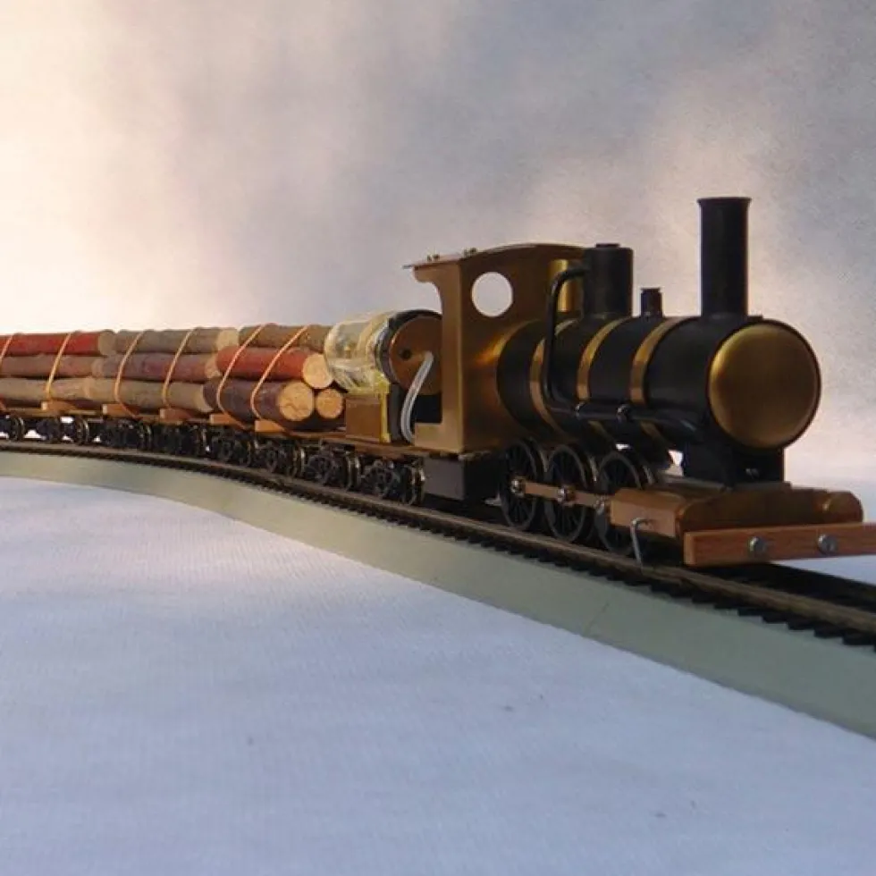 Live Steam Locomotive Model Train Engine 1:87 Ho Scale with Steam Engine Boiler Fuel Tank Track