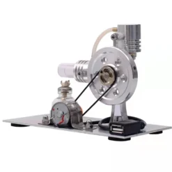 L-shape Stirling Engine Model with USB Connector and Night Light