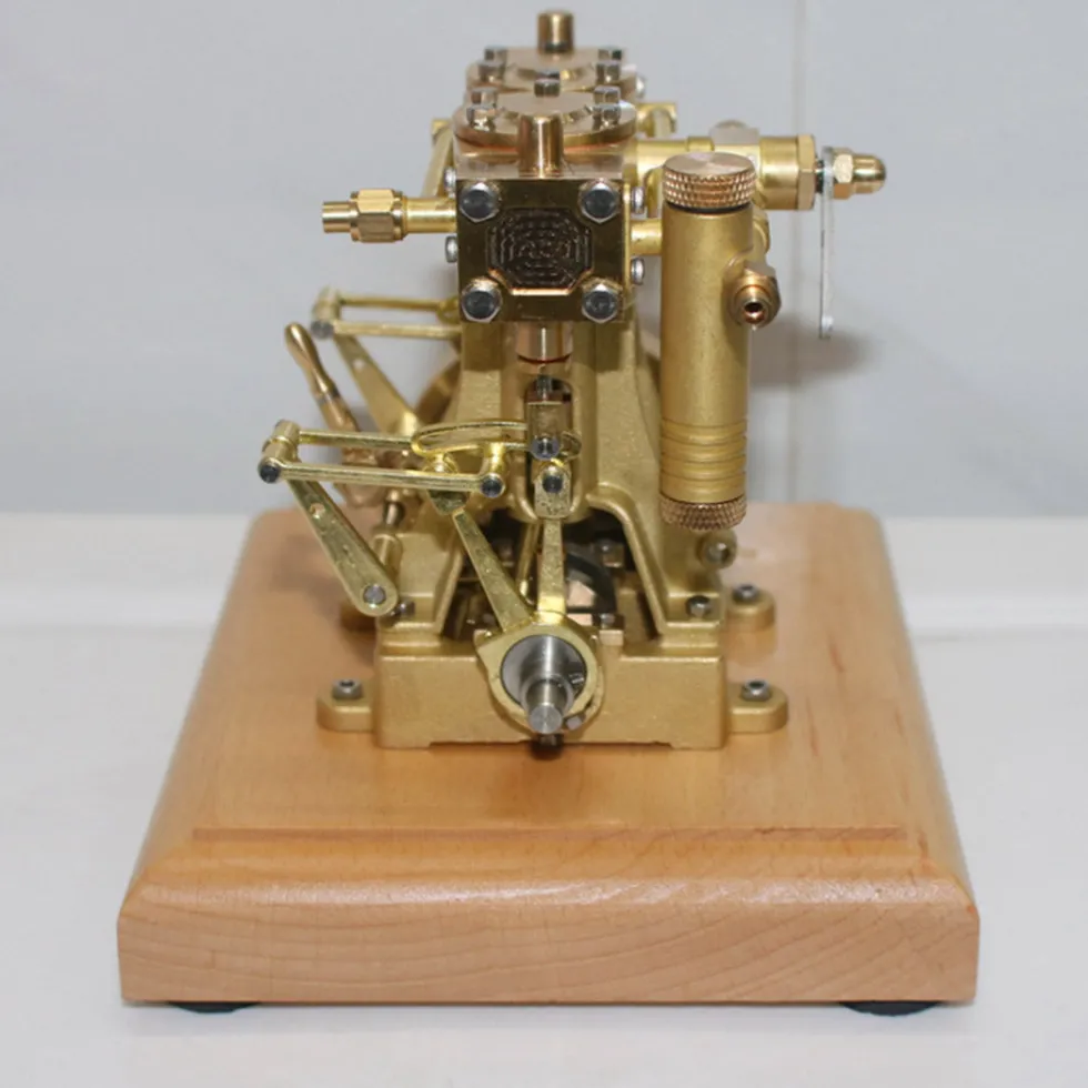 M30B 3.7CC Mini Retro Vertical Double-cylinder Reciprocating Double-acting Steam Engine Model Toys