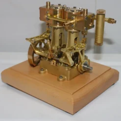 M30B 3.7CC Mini Retro Vertical Double-cylinder Reciprocating Double-acting Steam Engine Model Toys