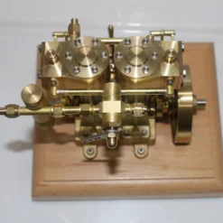 M30B 3.7CC Mini Retro Vertical Double-cylinder Reciprocating Double-acting Steam Engine Model Toys
