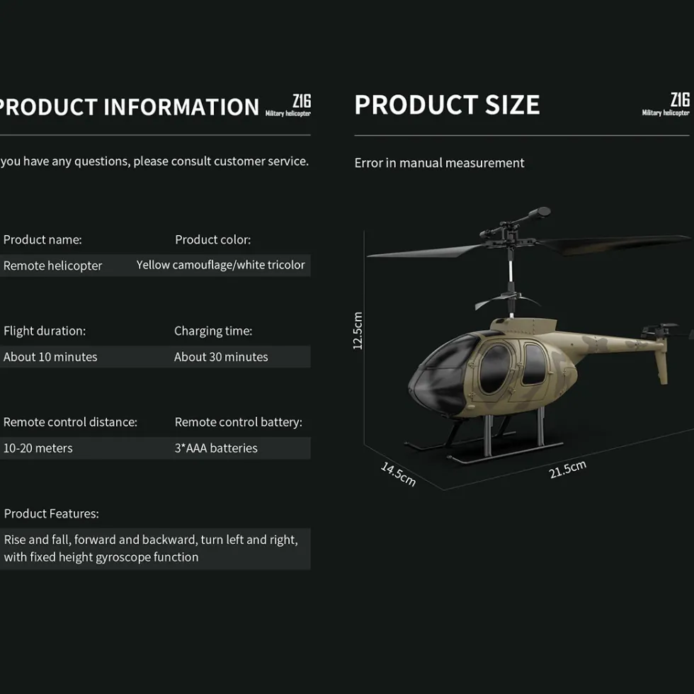 MD500 2.4G RC Airplane 4CH 6-axis Gyroscope Simulation Helicopter Model Toy (RTF Version/Green)