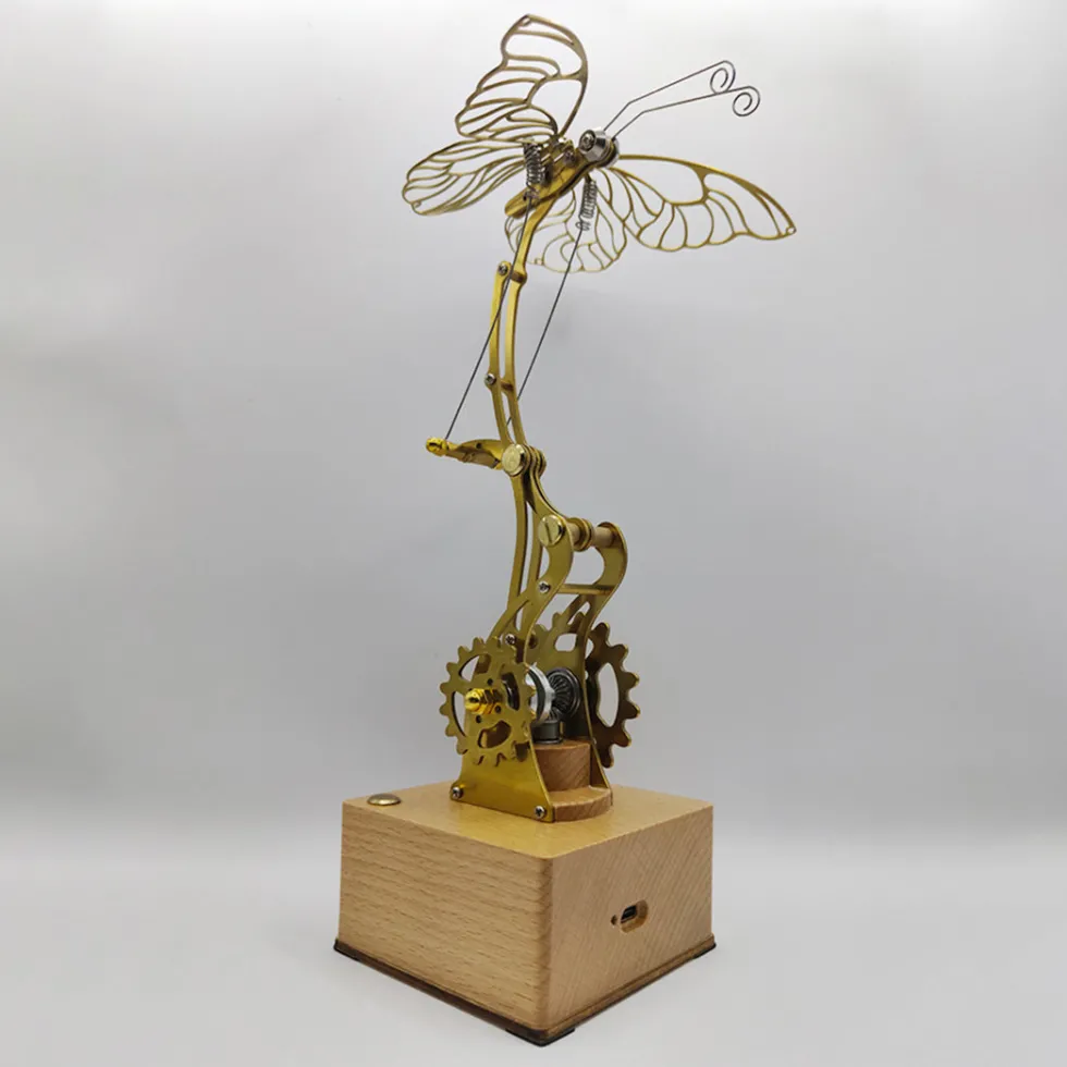 Mechanical Butterfly Dynamic 3D DIY Mechanical Metal Butterfly Model Kit for Kids, Teens, and Adults