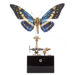 Mechanical 3D DIY Dynamic Butterfly Metal Model Building Kits with Music Box