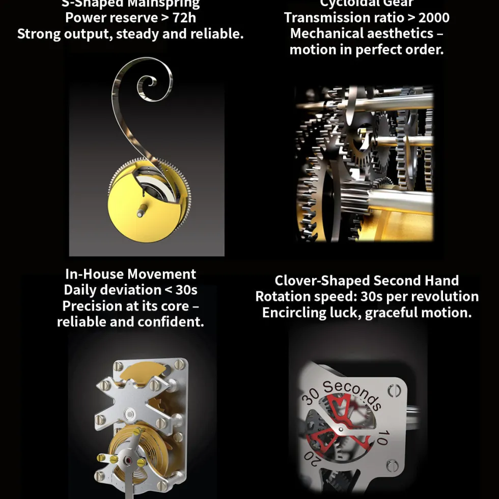 Metal Robot Mechanical Clock Desktop Art Display