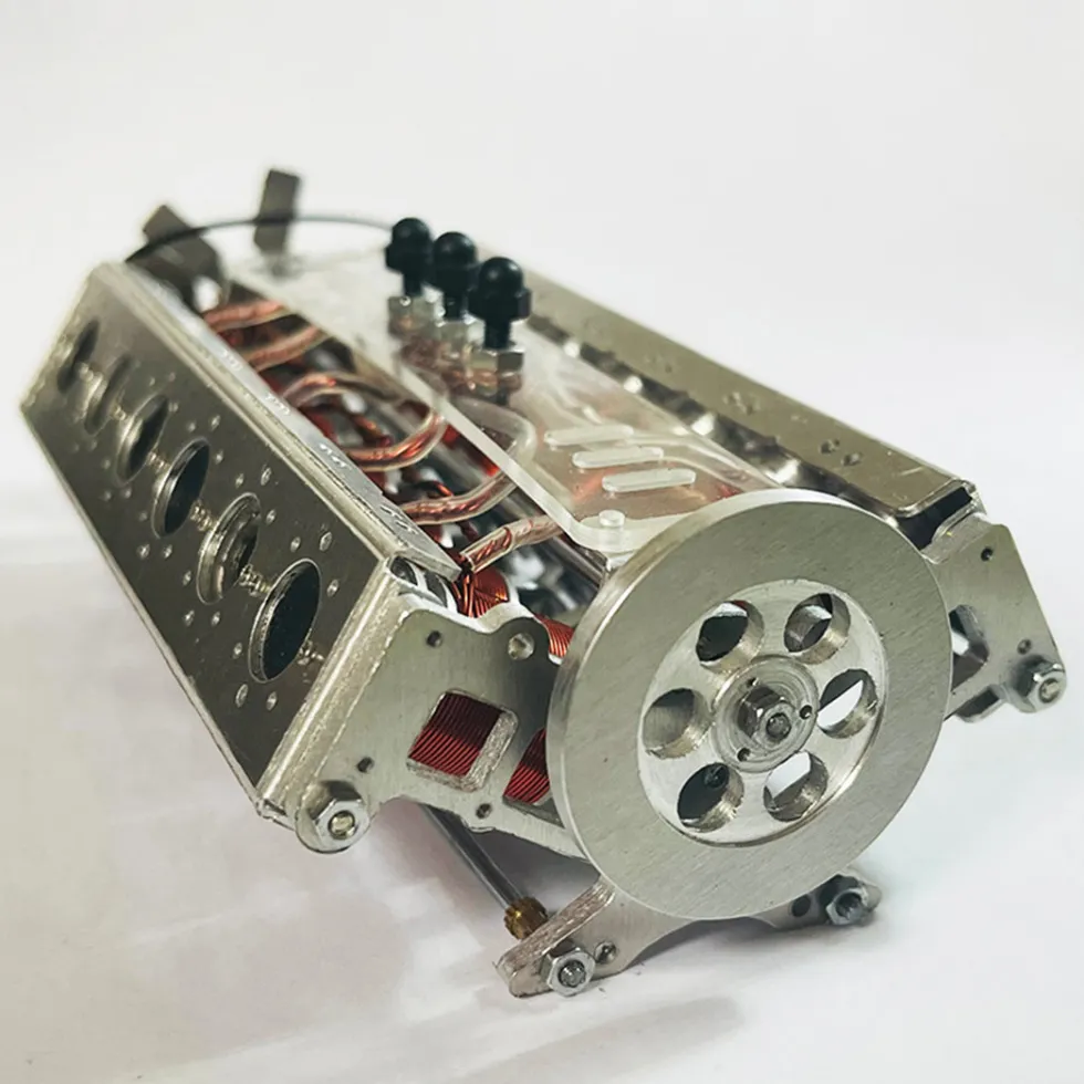 Metal V12 Brushless Electromagnetic Engine Model Technology Toys for 1/10RC RC Cars Ships