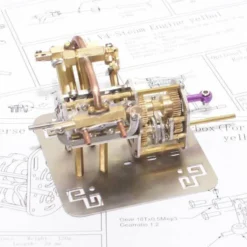 Mini V4 Steam Engine Model with Reverse Gearbox Toy Creative Gift