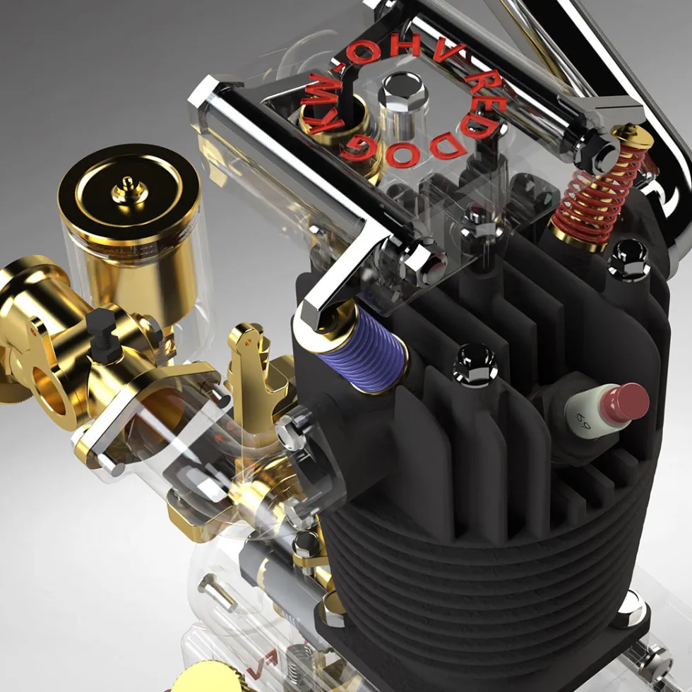 MUSA Engine FV1A KW-OHV 7cc Vertical Single Cylinder 4 Stroke Air Cooled Gasoline Engine IC Engine