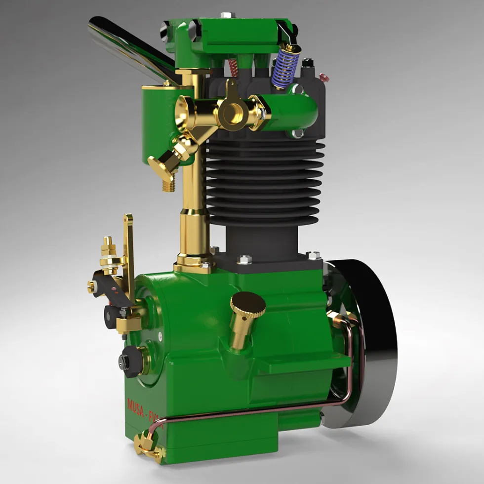 MUSA Engine FV1A KW-OHV 7cc Vertical Single Cylinder 4 Stroke Air Cooled Gasoline Engine IC Engine