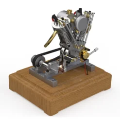MUSA Hoglet V-twin Engine Mini 4-Stroke V2 Gasoline Engine Internal Combustion Model Realistic RTR Version Motorcycle Kickstart