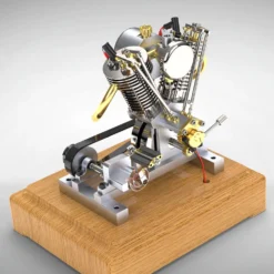 MUSA Hoglet V-twin Engine Mini 4-Stroke V2 Gasoline Engine Internal Combustion Model Realistic RTR Version Motorcycle Kickstart